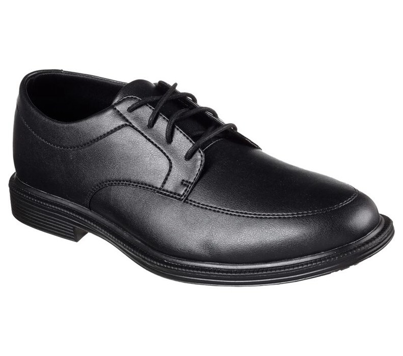 Skechers Herr Svarta Snörskor - Work Relaxed Fit: Gretna - Maysville Sr - Sverige (ABFMW-6425)